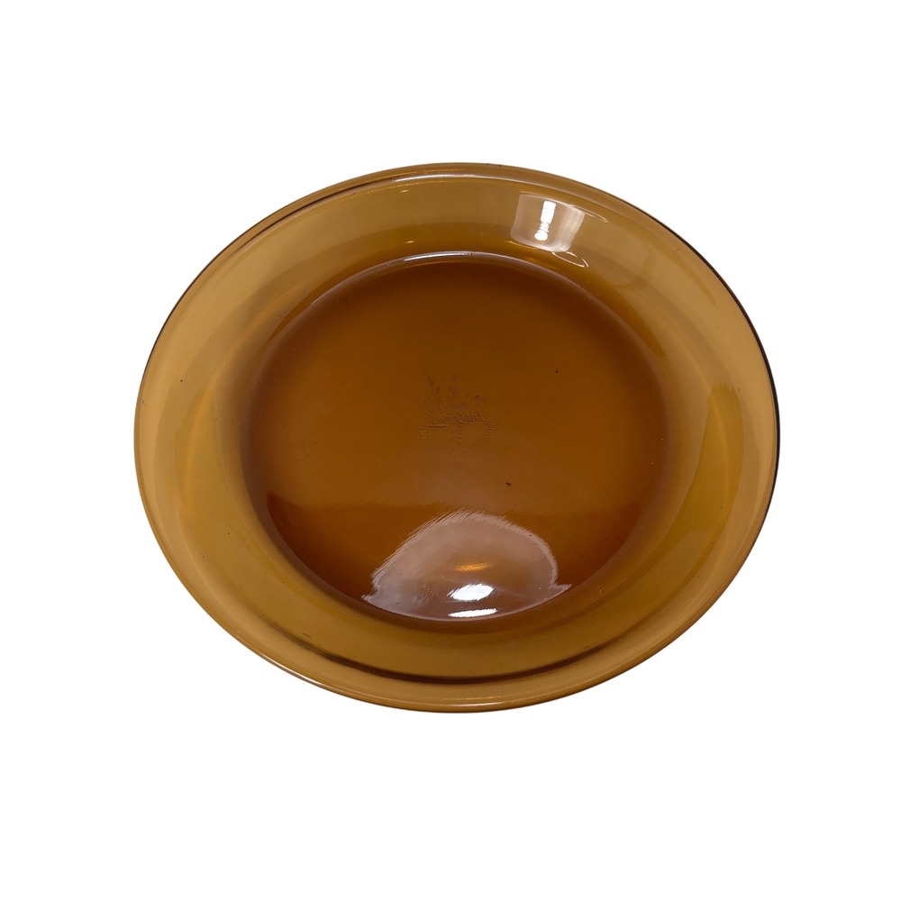 Anchor Hocking Fire King 9 Inch Amber Glass‎ Pie Plate Pan 460 Made USA Vintage